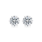 Classic Round Cut Moissanite Diamond Stud Earrings