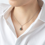 Sterling Silver Cultured Tahitian Black Baroque Pearl Pendant Necklace Sterling Silver Cultured Tahitian Black Baroque Pearl Pendant Necklace