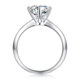 Classic Round Cut Moissanite Diamond Solitaire Ring