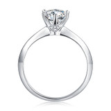 Classic Round Cut Moissanite Diamond Solitaire Ring