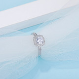 Classic Round Cut Moissanite Diamond Halo Ring