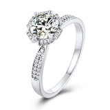 Round Cut Moissanite Diamond  Classic  Ring