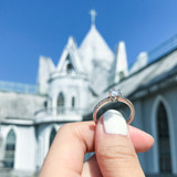 0.5ct Round Cut Moissanite Diamond Ring