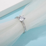 Classic Round Cut Moissanite Diamond Luck Solitaire Rings
