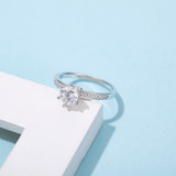 Classic Round Cut Moissanite Diamond Solitaire Rings