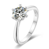 Classic Round Cut Moissanite Diamond Crown Solitaire Rings