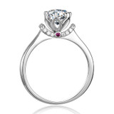Classic Round Cut Moissanite Diamond Love Solitaire Ring