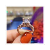 2.0ct Round Brilliant Cut Moissanite Diamond Ring