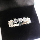Heart-shaped Created Diamond Full Eternity Ring