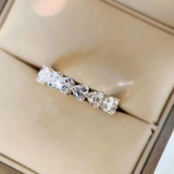 Heart-shaped Created Diamond Full Eternity Ring
