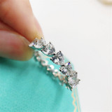Heart-shaped Created Diamond Full Eternity Ring