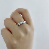 Heart-shaped Created Diamond Full Eternity Ring