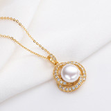 Spiral Natural Cultured Freshwater Pearl Necklace