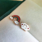 925 Sterling Silver Sweet Summer Cloud Stud Earrings