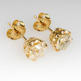 Brilliant Round Cut Moissanite Diamond Stud Earrings