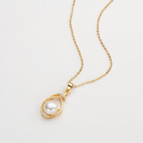 Leaves Natural Cultured Freshwater Pearl Necklace