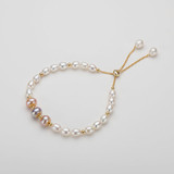 Natural Cultured Freshwater Pearl Adjustable Bracelet