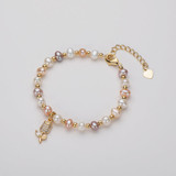 Lovely  Flower Natural Cultured Freshwater Pearl Bracelet