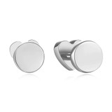 14K Solid Gold Stud Earrings Exclusively Handcrafted Double Side Heart Round Shaped Earrings for Women