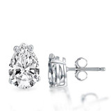 Classic Pear Cut Moissanite Stud Earrings