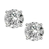 Round Cut Moissanite Diamond Classic Stud Earrings