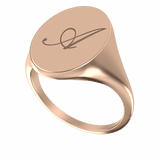 Custom Initial Ring With Birthstone A