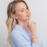 Disc Link Name Bracelet