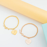 Heart Bead Name Bracelet