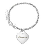 Heart Bead Name Bracelet