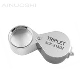 10x 20x 30x Jewelers Eye Magnifying Glass Magnifier Pocket Jewelry Loupe 21mm Jewelry Tools