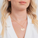 Circle Discs Engraved Mom Necklace