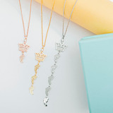 Inlay Crown Necklace With Feet