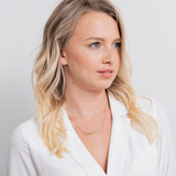Double Infinity Bar Name Necklace With Birthstone