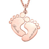 Baby Feet Name Necklace