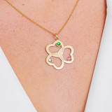 Intertwined 5 Hearts Name Necklace With Birthstones