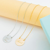 Engraved Disc Name Necklace