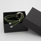Personalized Rope Bracelet With Engraved Disc Hoop