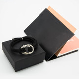 Personalized Rope Bracelet With Engraved Disc Hoop