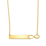 Infinity Bar Necklace With Engraving