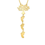 Tree Of Life Necklace With Baby Feet