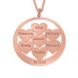 Circle Hearts Mom Necklace
