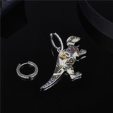 Dinosaur Hip Hop Hoop Earrings