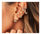 Personality Geometric Fashion Sterling Silver Single Ear Bone Clips