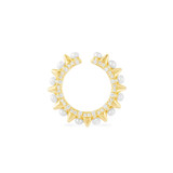 Single Fashion Sterling Silver Pearl Rivet Ear Bone Clip