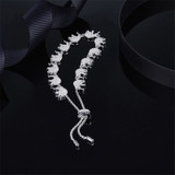 Fashion Elephant Bracelet Created Diamond Sterling Silver Bracelet