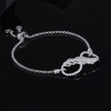 Charm Feather Bracelet Fashion Created Diamond Sterling Silver Bracelet