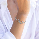 Charm Feather Bracelet Fashion Created Diamond Sterling Silver Bracelet