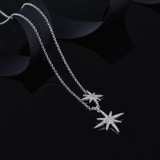 Shiny Star Pendant Sterling Silver Necklace