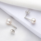 Natural Freshwater White Pearl Earrings