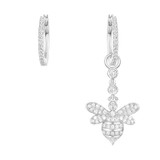 Bee 925 Sterling Silver Asymmetrical Hoop Earrings